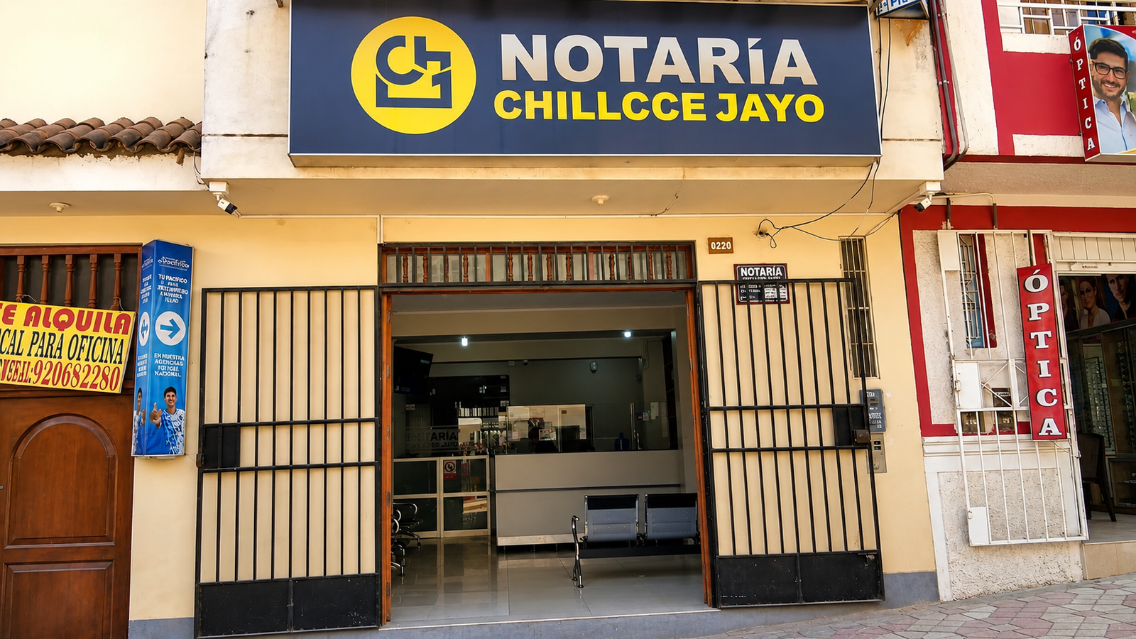 Fachada de la notaría